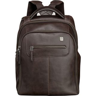 T Tech by Tumi Forge Steel City Slim Leather Backpack Brown   Tumi School &