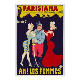 Parisiana Ah Les Femmes ~ Vintage French Cabaret Posters