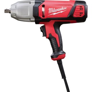 Milwaukee 7 Amp 1/2 Inch Impact Wrench with Rocker Switch and Detent Pin Socket