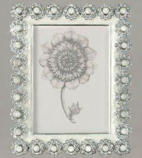 Jay Strongwater Leighann Flower Frame Pearl SPF5753605   Luxury Frames