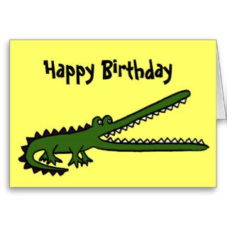 AL  Funny Crocodile Birthday Card