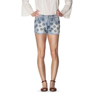 Mossimo Supply Co. Juniors High Rise 2 Denim Short   Daisy Embroidered 3