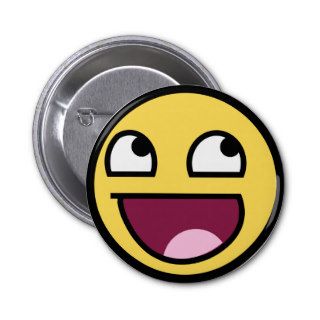 awesome face pinback button