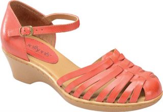 Womens Softspots Tatianna   Red Tangerine Leather Casual Shoes