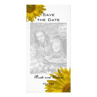 Yellow Sunflower Wedding Save the Date Photo Card