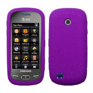 Purple Silicone Skin / Case / Cover for Samsung Eternity II / SGH A597 Cell Phones & Accessories