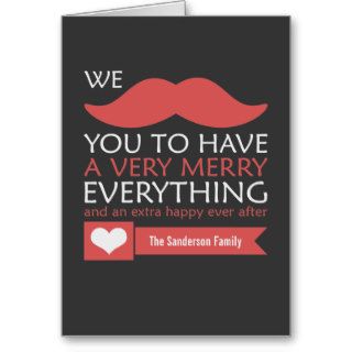 Mustache Merry Everything Cards
