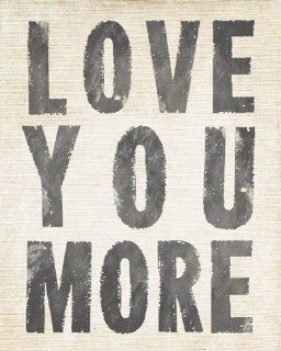 Love You More (antique white), premium wall decal   Wall Decor Stickers