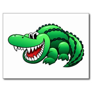 Cartoon Alligator Post Cards