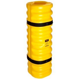 Eagle 1706 Blow Molded High Density Polyethylene Column Protector for 6" Column with Easy to Install Straps, Yellow, 24" Length, 24" Width, 42" Height Science Lab Safety Cones