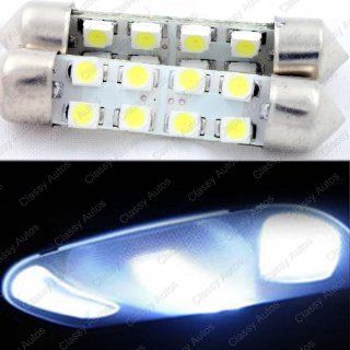 Classy Autos 41mm Festoon 8 LEDs SMD LED Bulb White for 578 211 2 212 2 214 2 560 569 (A 578 (A Pair) Automotive