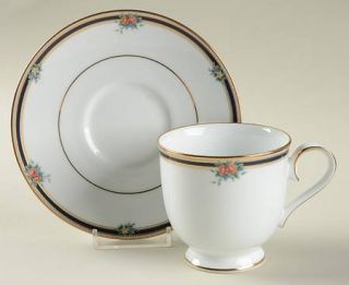 Noritake April Poem Footed Cup & Saucer Set, Fine China Dinnerware   Formal Chin
