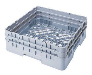Cambro BR578 151 Camrack Polypropylene Dishwashing Base Rack with 2 Extenders, Full, Soft Gray Kitchen & Dining