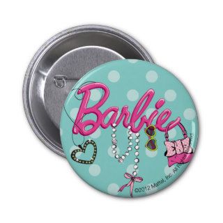 Barbie Name & Accessories Pinback Buttons