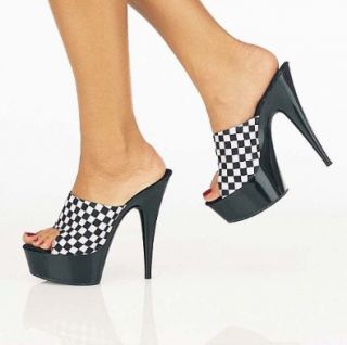 6 Inch Platform Slide Women'S Size Shoe (Clear/White;11) Pumps Shoes Shoes