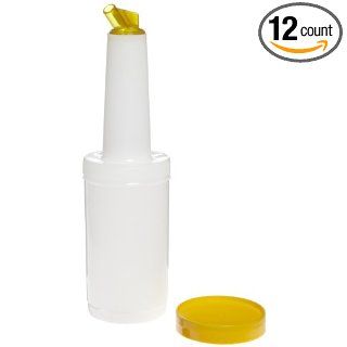 Carlisle PS601N04 Yellow 1 Quart Stor N' Pour Complete Unit (Case of 12) Science Lab Safety Supplies