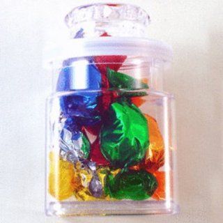 Custom 4 oz. Plastic Apothecary Jar (Candy Filled) # PK 401   only $3.86 ea. Includes Your Logo imprint. Rush shipped 150 pcs (min. qty)  Hard Candy  Grocery & Gourmet Food