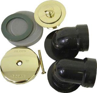 Watco 601 PP ABS PB ABS Push Pull Waste and Overflow Polished Brass