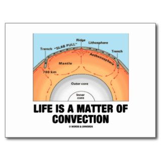 Life Is A Matter Of Convection (Earth Science) Post Cards