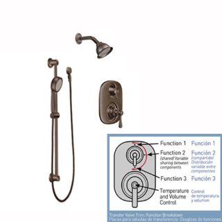 Moen 602SEPORB Oil Rubbed Bronze Kingsley Eco Performance Shower, Handshower and Valve Trim Combo from the Kingsley Collection 602SEP   Showerheads  