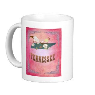 Vintage Tennessee State Map  Candy Pink Mug