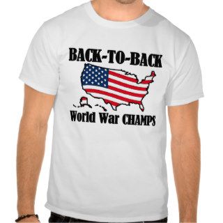 Back To Back WW Champs, USA Shape Tees