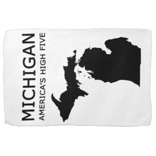 Michigan. America's High Five Kitchen Towel