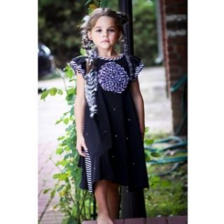 KidCuteTure Designer Lauren Black White Dress Little Girls 7 Playwear Dresses Clothing