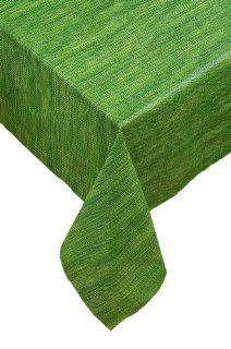 Ritz 60 Inch by 84 Inch Peva Basketweave Table Cloth, Green   Tablecloths