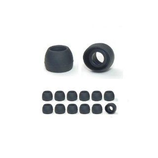 12 pairs   Small   replacement headphone earphone tips for Ultimate Ears and other brands. 6 pr. black, 6 pr. clear, plus free memory foam ear cushion sample (fit information below) Electronics