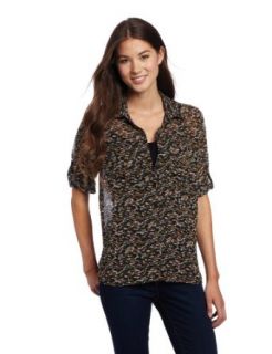 My Michelle Juniors Patch Pocket Button Up, Olive, Small