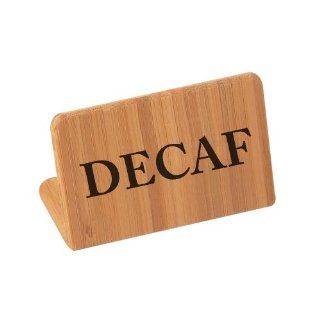 Cal Mil 606 2 DECAF Bamboo 3" x 2" Decaf Beverage Sign