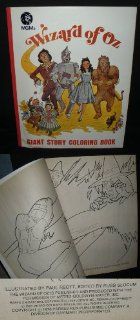 Wizard of Oz 1976 Giant Coloring Book Unused Vintage MGM  Reusable Grocery Bags  