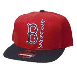 Boston Red Sox MLB Baseball Tokyo Pop American Needle Snap Back Cap/ Hat   Blue / Red at  Men�s Clothing store