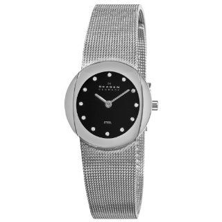 Skagen Women's 589SSSB Steel Black Diamond Dial Watch at  Women's Watch store.