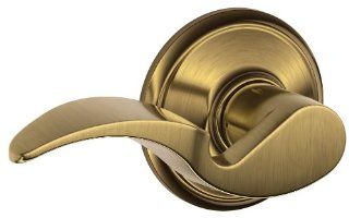 Schlage F10VAVA609 Avanti Passage Lever, Antique Brass   Doorknobs  