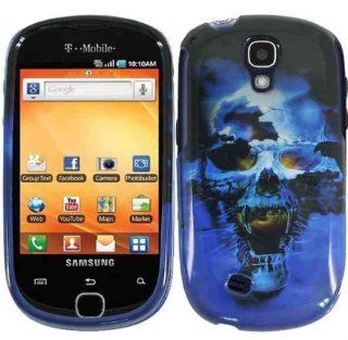 Blue Skull Hard Case Cover for Samsung Galaxy Q T589 Cell Phones & Accessories