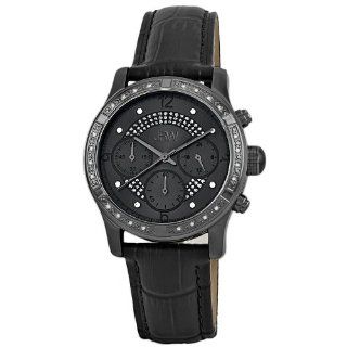 JBW Women's JB 6237 M "Venus" Gun Metal Black Designer Leather Diamond Watch at  Women's Watch store.