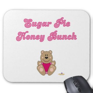 Cute Brown Bear Pink Bib Sugar Pie Honey Bunch Mouse Mat