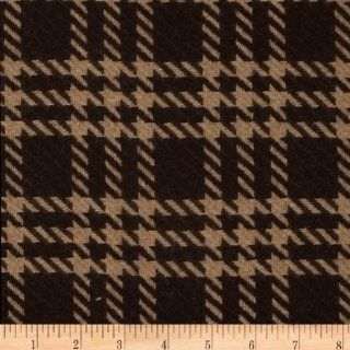 Wool Blend Coating Large Glen Plaid Brown/Tan Fabric By The YD