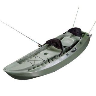 Lifetime Sport Fisher Kayak with Paddles and Backrests (Olive Green, 10 Feet)  Fishing Kayaks  Sports & Outdoors