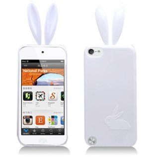 FOR APPLE IPOD TOUCH 5 RABBIT TPU SKIN, WHITE Cell Phones & Accessories