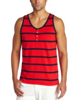 French Connection Men's Montage Stripe Tank, Lifeboat Red/Blueblood, XX Large at  Mens Clothing store