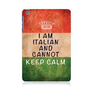 Italian Flag Cannot Keep Calm Distressed Look Ipad Quality Hard Snap On Skin for Apple Ipad Mini Tablet Cell Phones & Accessories