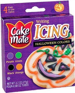 Cake Mate Writing Icing, Halloween, 2.7 Ounce Pouch (Pack of 6)  Pastry Decorations  Grocery & Gourmet Food