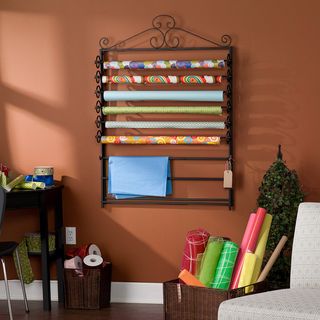 Leal Black Wrapping Paper & Craft Storage Rack Upton Home Scrapbooking Organizers