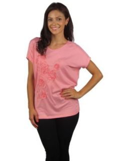 599fashion Women's Short Sleeve Round Neck Top with Gathered Sides