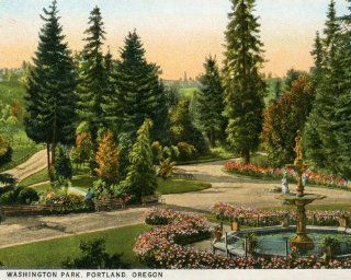 Washington Park, Portland, Oregon Vintage Poster Print  