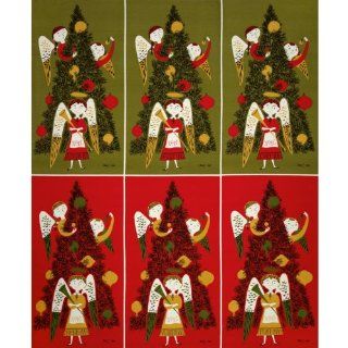 Michael Miller Tammis Angels Panel Red Fabric