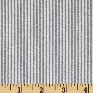 Kaufman Classic Seersucker Stripe Grey Fabric
